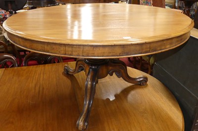 Lot 1250 - A mid-Victorian mahogany circular tilt-top...