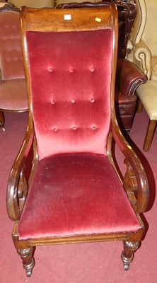Lot 1279 - A mid-Victorian mahogany and flame mahogany...