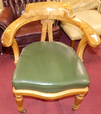 Lot 1280 - An early 20th century ash and burr ash tub...