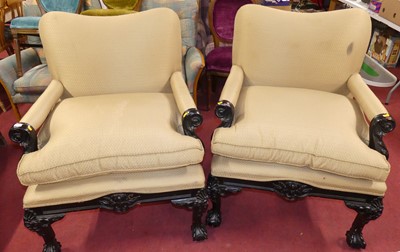 Lot 1274 - A pair of contemporary oversized black...