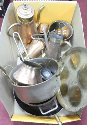 Lot 163 - A collection of metal ware to include brass...