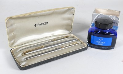 Lot 198 - A Parker 65 Flighter fountain pen, having a...