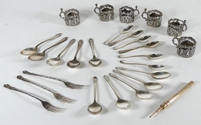 Lot 207 - A set of six Victorian silver coffee can or...