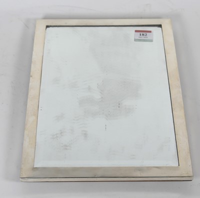 Lot 182 - A George V silver clad easel mirror, having a...
