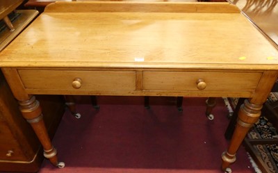 Lot 1308 - A Victorian stripped mahogany round cornered...