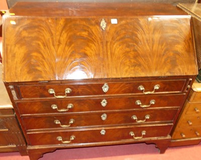Lot 1311 - A George III mahogany and flame mahogany...
