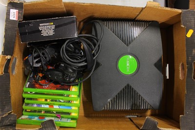 Lot 1529 - Xbox Console, control pads and a quantity of...