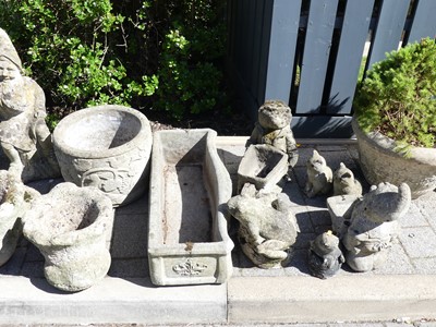 Lot 1338 - A collection of sundry reconstituted stone...