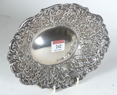 Lot 242 - A Victorian silver bonbon or sweetmeat dish,...