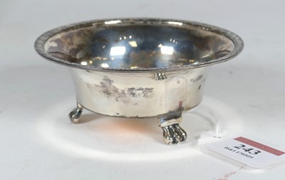 Lot 243 - A George V silver shallow bowl of circular...