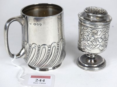 Lot 244 - A late Victorian silver christening mug of...