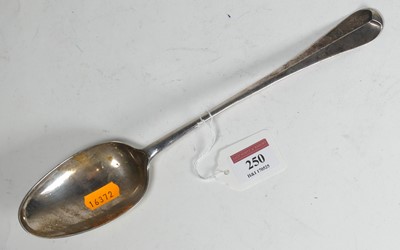 Lot 250 - An 18th century silver stuffing spoon in the...