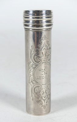 Lot 260 - A Victorian silver travelling shaving brush of...