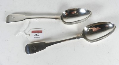 Lot 262 - A pair of George III Scottish silver serving...
