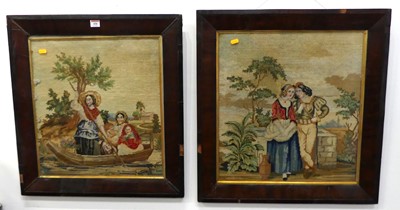 Lot 458 - A late 19th century woolwork picture depicting...