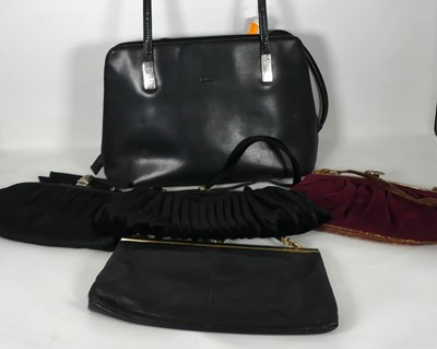 Lot 484 - A Dice lady's black leather handbag, w.33cm;...