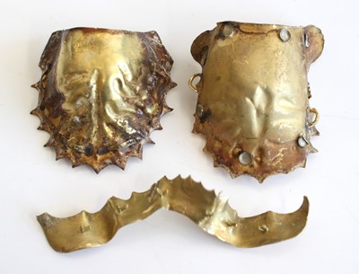 Lot 326 - Two yellow metal dental mouth plates together...
