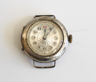 Lot 356 - A vintage lady's silver cased manual wind...