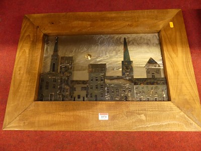 Lot 1074 - Contemporary school - Skyline, cut steel, 28 x...