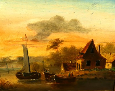 Lot 1086 - 20th century Dutch school - Pair; landscape...