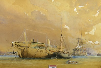 Lot 1089 - George Jenyns - Harbour scene, watercolour...