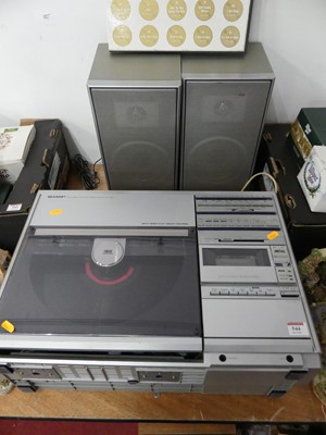 Lot 544 - A Sharp VZ-3500 stereo system, with speakers...