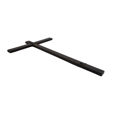 Lot 547 - An ebony cross, 20th century, Indian, mounted...