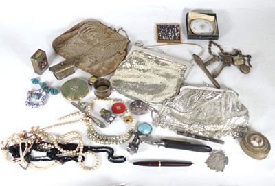 Lot 398 - A collection of costume jewellery and other...