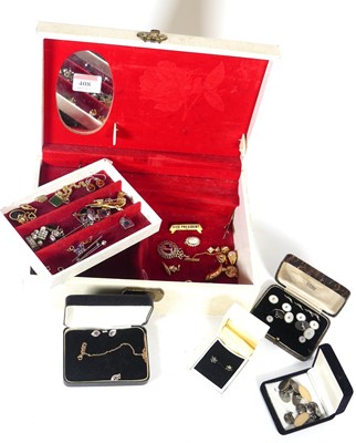 Lot 408 - A collection of costume jewellery, to include...