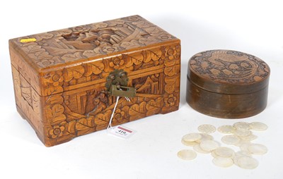 Lot 410 - A collection of Chinese carved mother of pearl...
