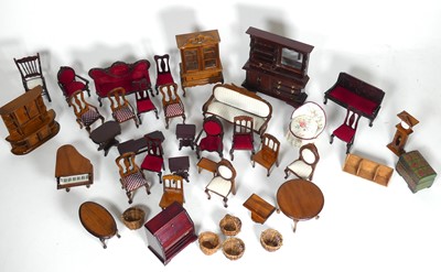Lot 420 - A collection of dolls house furniture, mostly...
