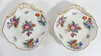 Lot 38 - A pair of 19th century Derby porcelain dishes,...