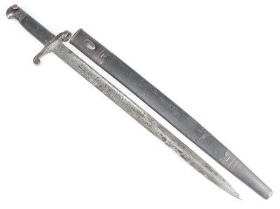 Lot 3028 - A British 1887 pattern Martini Henry bayonet,...