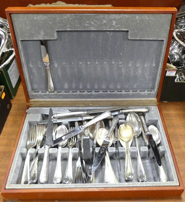 Lot 180 - A canteen of silver plated cutlery, w.44cm