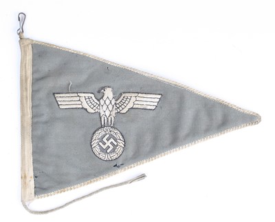 Lot 3035 - German Third Reich Army Staff Car Pennant, of...