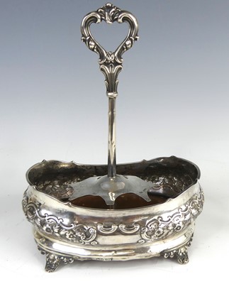 Lot 2076 - A Victorian silver cruet stand with associated...