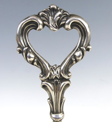 Lot 2076 - A Victorian silver cruet stand with associated...