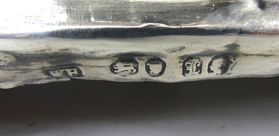 Lot 2076 - A Victorian silver cruet stand with associated...