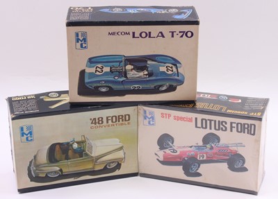 Lot 688 - Three boxed IMC 1/25 scale plastic vehicle...