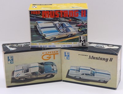 Lot 697 - Three boxed IMC vintage 1/25 scale plastic car...