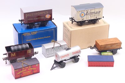 Lot 253 - Four 0 gauge coarse scale wagons to include...