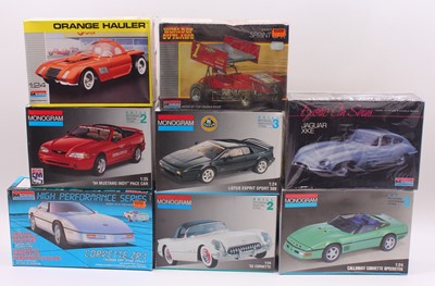 Lot 701 - Eight boxed Monogram 1/25 and 1/24 scale...