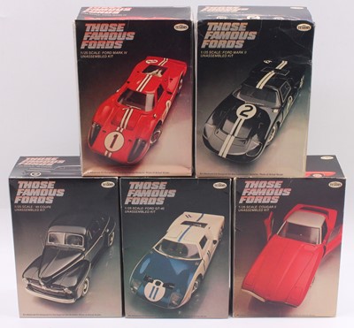Lot 708 - Five boxed Testors 1970s 1/25 scale, 'Those...