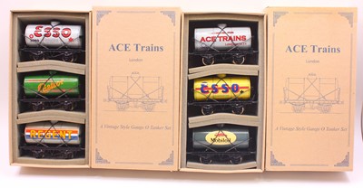 Lot 278 - Two sets of 3 ACE Trains tank wagons: Set 1...