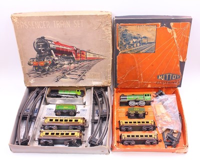 Lot 166 - Two Mettoy clockwork Train sets: 0-4-0 loco No....