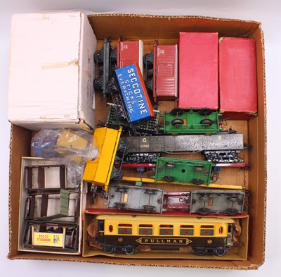 Lot 141 - One tray of Hornby 0 gauge rolling stock to...