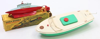 Lot 68 - Two Sutcliffe boats: clockwork speed boat...