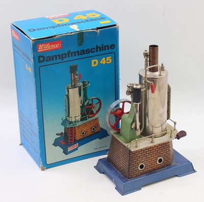 Lot 3 - A Wilesco D45 spirit-fired vertical steam...