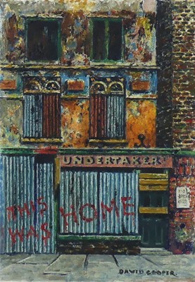 Lot 242 - David Cooper (1909-1989) - Drury Lane, oil on...