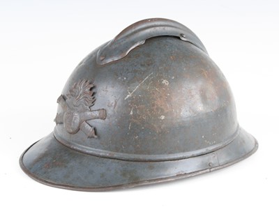 Lot 3049 - A French M15 Adrian pattern helmet, in blue...